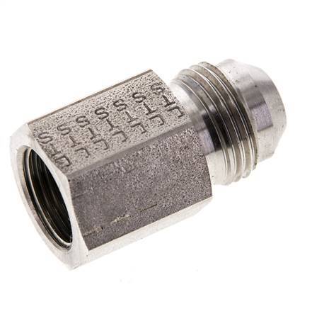 JIC Verloopnippel UNF 9/16''-18 Binnendraad X G3/8'' Buitendraad Verst