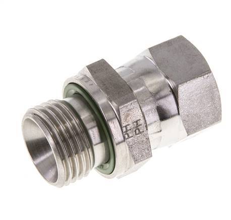 JIC Verloopnippel G3/8'' Binnendraad X UNF 9/16''-18 Buitendraad RVS 2 JIC Verloopnippel G3/8'' Binnendraad X UNF 9/16''-18 Buitendraad RVS 2