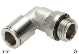 Elleboog Push-In-Fittingen Messing G-Draad Mannelijk