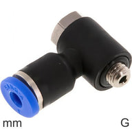 Elleboog Push-In-Fittingen Messing En Kunststof G-Draad Mannelijke Buiten Zeskant