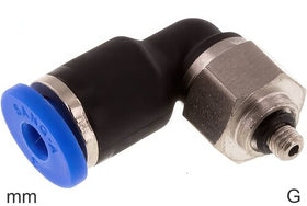 Elleboog Push-In-Fittingen Messing En Kunststof G-Draad Mannelijk Kort