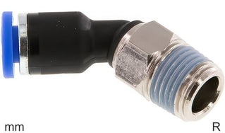 Bocht Push-In-Fittingen Messing En Kunststof R-Draad Mannelijk 45 Graden