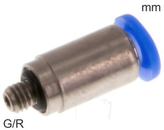 Push-In-Fittingen Messing En Kunststof G/R-Draad Mannelijk Rond Lichaam