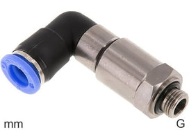 Draaibare Elleboog Push-In-Fittingen Messing En Kunststof G-Draad Mannelijk Twee Kogellagers