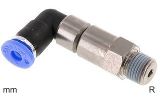 Draaibare Elleboog Push-In-Fittingen Messing En Kunststof R-Draad Mannelijk Twee Kogellagers