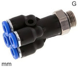 Hoofdafbeelding van de collectie - Verdeler Push-In-Fittingen Messing En Kunststof G-Draad Mannelijke Y-Vorm