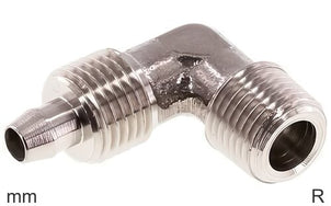 Bochtfitting RVS R-Draad Mannelijk Zonder Moer