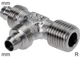 Hoofdafbeelding van de collectie - Push-On T-Stukken RVS R-Draad Mannelijk L-Vorm Zonder Moer