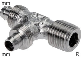 Push-On T-Stukken RVS R-Draad Mannelijk L-Vorm Zonder Moer