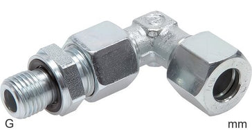 Compressie Bochtfittingen RVS G-Draad Mannelijk Verstelbaar