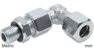 Compressie Bochtfittingen RVS Metrische Schroefdraad Mannelijk Verstelbaar