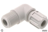 Hoofdafbeelding van de collectie - Compressie Bochtfittingen Plastic PA G-Draad Mannelijk