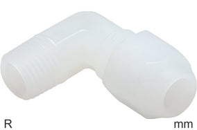 Compressie Bochtfittingen Plastic PVDF R-Draad Mannelijk