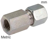 Hoofdafbeelding van de collectie - Knelfittingen RVS Metrische Schroefdraad Vrouwelijk