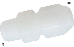 Knelfittingen Plastic PVDF R-Draad Mannelijk Voor Plastic Slangen