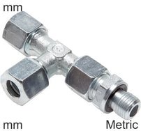 Compressie T-Stukken RVS Metrische Schroefdraad Mannelijke L-Vorm Verstelbaar