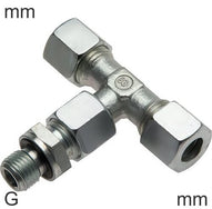 Compressie T-Stukken RVS G-Draad Mannelijk T-Vorm Verstelbaar