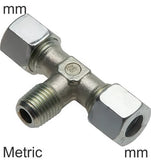 Hoofdafbeelding van de collectie - Compressie T-Stukken RVS Metrische Schroefdraad Mannelijke T-Vorm