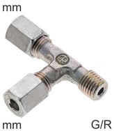 Snijring T-Stukken Staal / RVS G/R-Draad Mannelijke L-Vorm