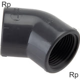 Hoofdafbeelding van de collectie - Angled Fittings 45deg PVC Rp-Threads Female PN16