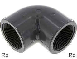 PVC Bochtfittingen 90 Graden Met Binnendraad PN16