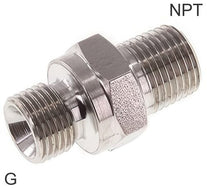 Dubbele Nippels RVS G/NPT-Draad PN40