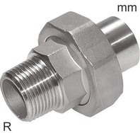 Dubbele Nippels RVS R-Draad En Lasuiteinde Met Conische Afdichting PN16