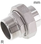 Dubbele Nippels RVS R-Draad En Lasuiteinde Met Vlakke Afdichting PN16