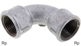 Hoekfittingen 90 Graden Gietijzer Rp-Draad Vrouwelijk PN25