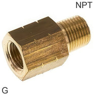 Verloopnippels Messing / RVS G/NPT-Draad PN700