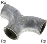 Hoofdafbeelding van de collectie - T-Stukken Gietijzer Rp-Draad Vrouwelijk PN25