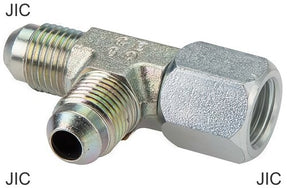 T-Stukken Staal / RVS JIC-Draad Mannelijk/Vrouwelijk L-Vorm PN350