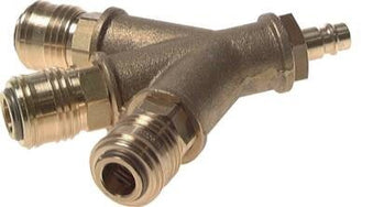 Luchtkoppeling Verdelers Met 3 Snelkoppelingen