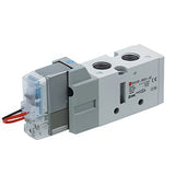 Hoofdafbeelding van de collectie - SMC 5/3-Way In-Line Pneumatic Solenoid Valves With Rectifier VF5000