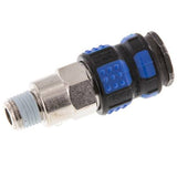 Hoofdafbeelding van de collectie - DN 7.2 Air Coupling Sockets Male Threads, Ball Lock And Plastic Sleeve