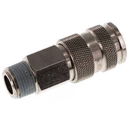 DN 7.2 Euro Air Coupling Sockets With Male Threads Ball Lock
