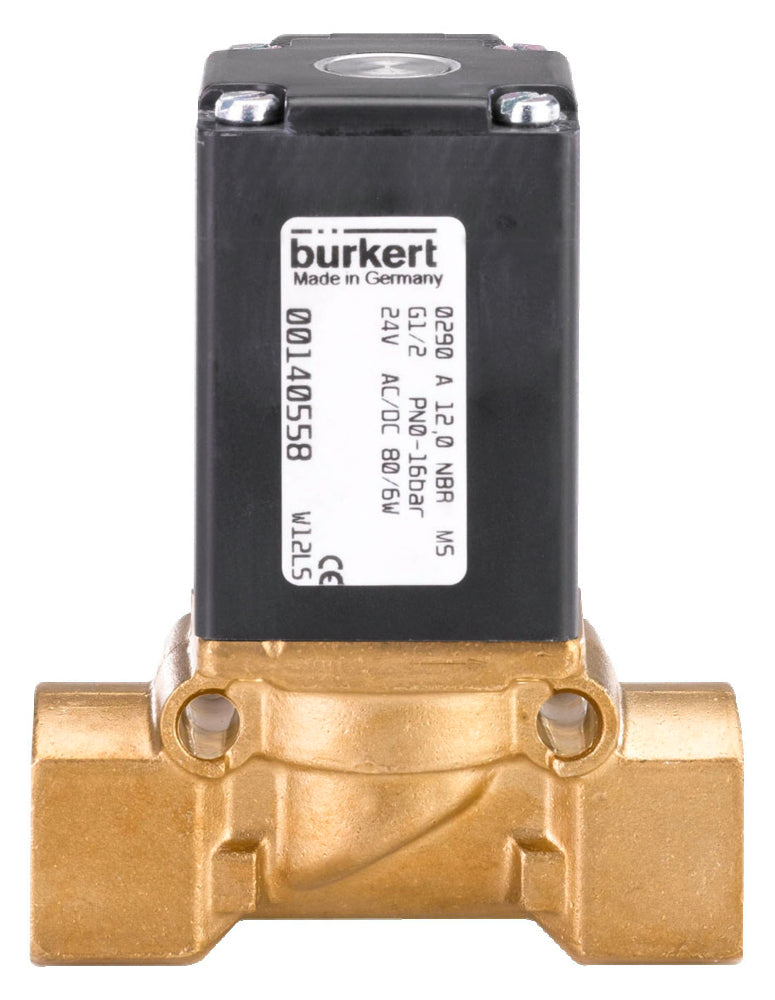 Solenoid Valve G1/2'' NC Brass EPDM 0-16bar/232psi 24VAC/DC Vacuum 290 89658