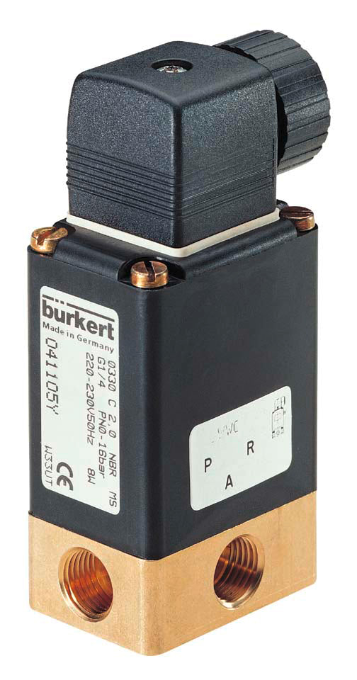 3/2 G1/4'' Messing 24VUC Magneetventiel Burkert 0330 305995