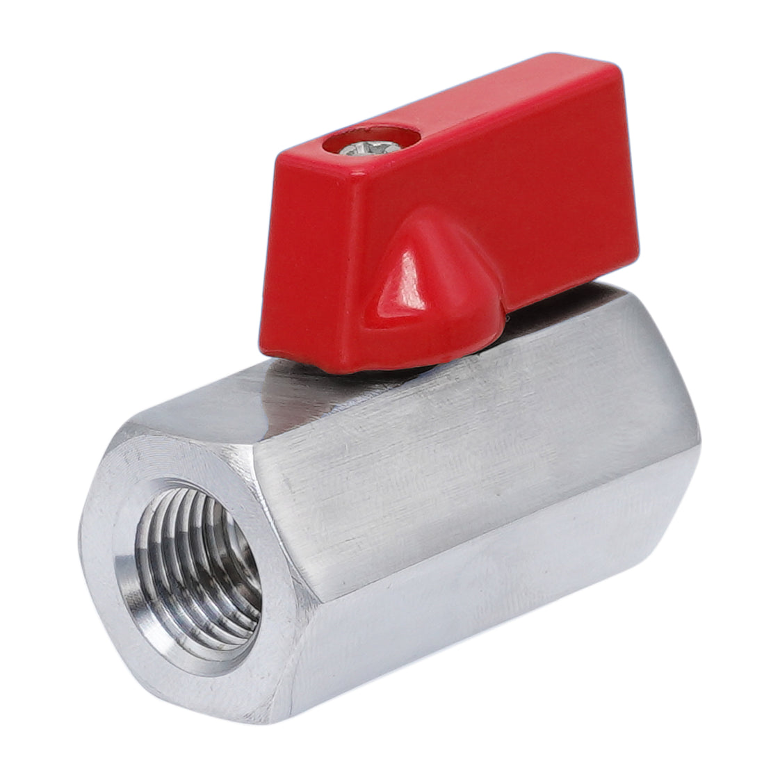 G 1/4'' F/F 2-Weg RVS Mini Kogelkraan 69 Bar PTFE - TamesonPRO 1113-014-F