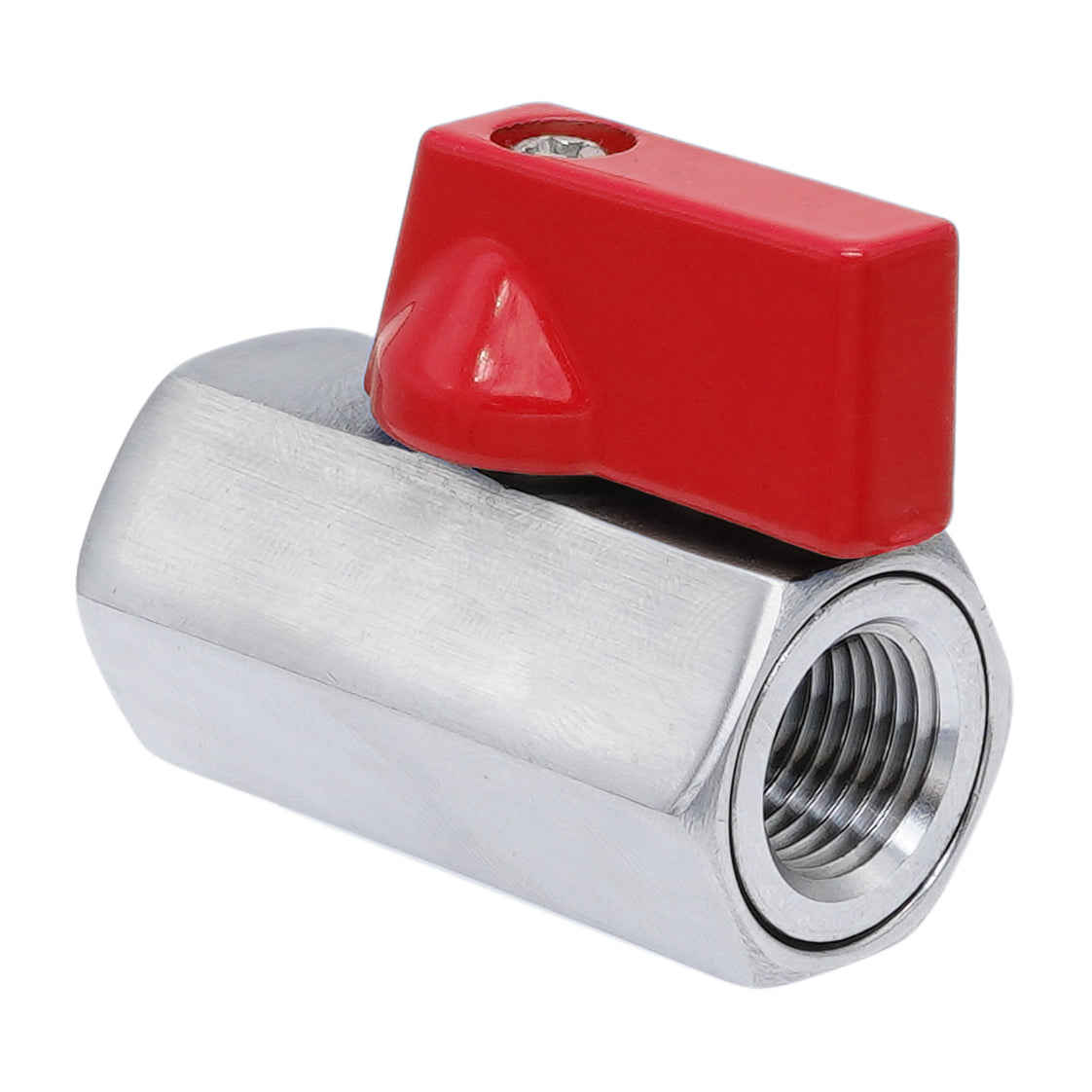 G 1/4'' F/F 2-Weg RVS Mini Kogelkraan 69 Bar PTFE - TamesonPRO 1113-014-F