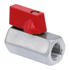 G 1/4'' F/F 2-Weg RVS Mini Kogelkraan 69 Bar PTFE - TamesonPRO 1113-014-F