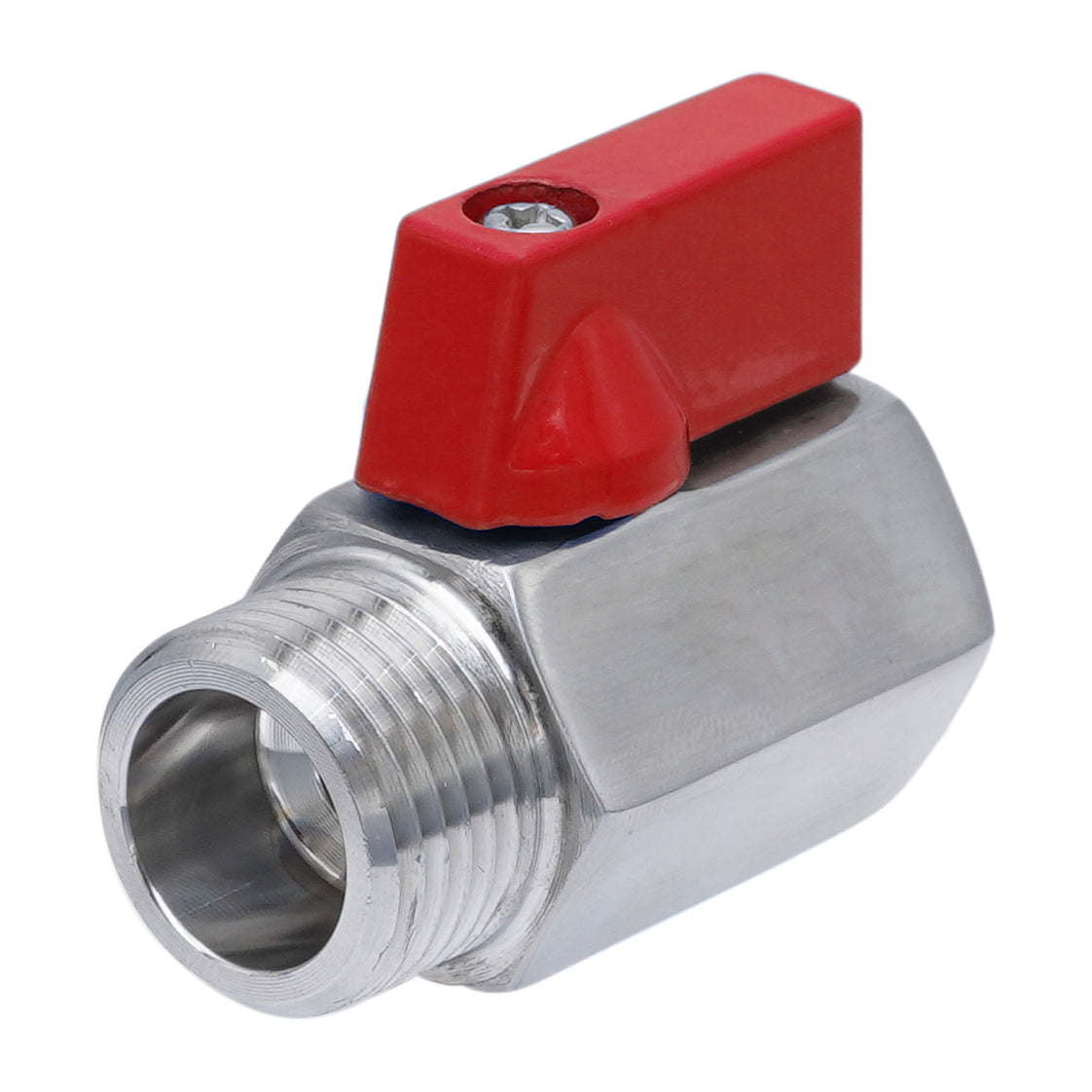G 3/8'' M/F 2-Weg RVS Mini Kogelkraan 69 Bar PTFE - TamesonPRO 1113-038-MF