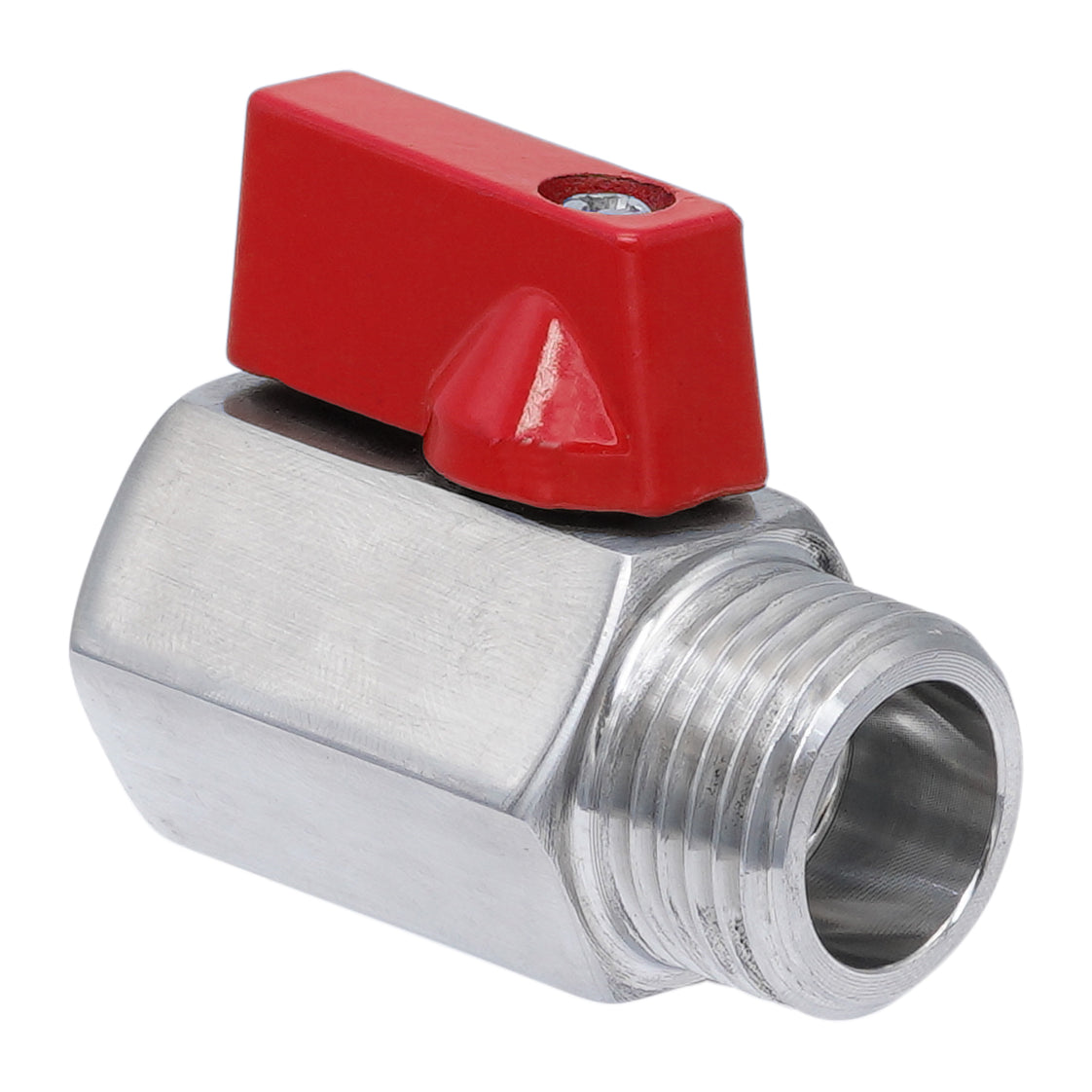 G 3/8'' M/F 2-Weg RVS Mini Kogelkraan 69 Bar PTFE - TamesonPRO 1113-038-MF