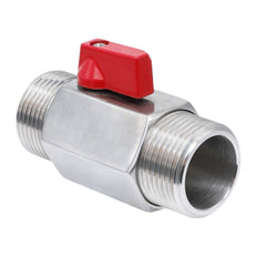 G 3/8'' M/M 2-Weg RVS Mini Kogelkraan 69 Bar PTFE - TamesonPRO 1113-038-M
