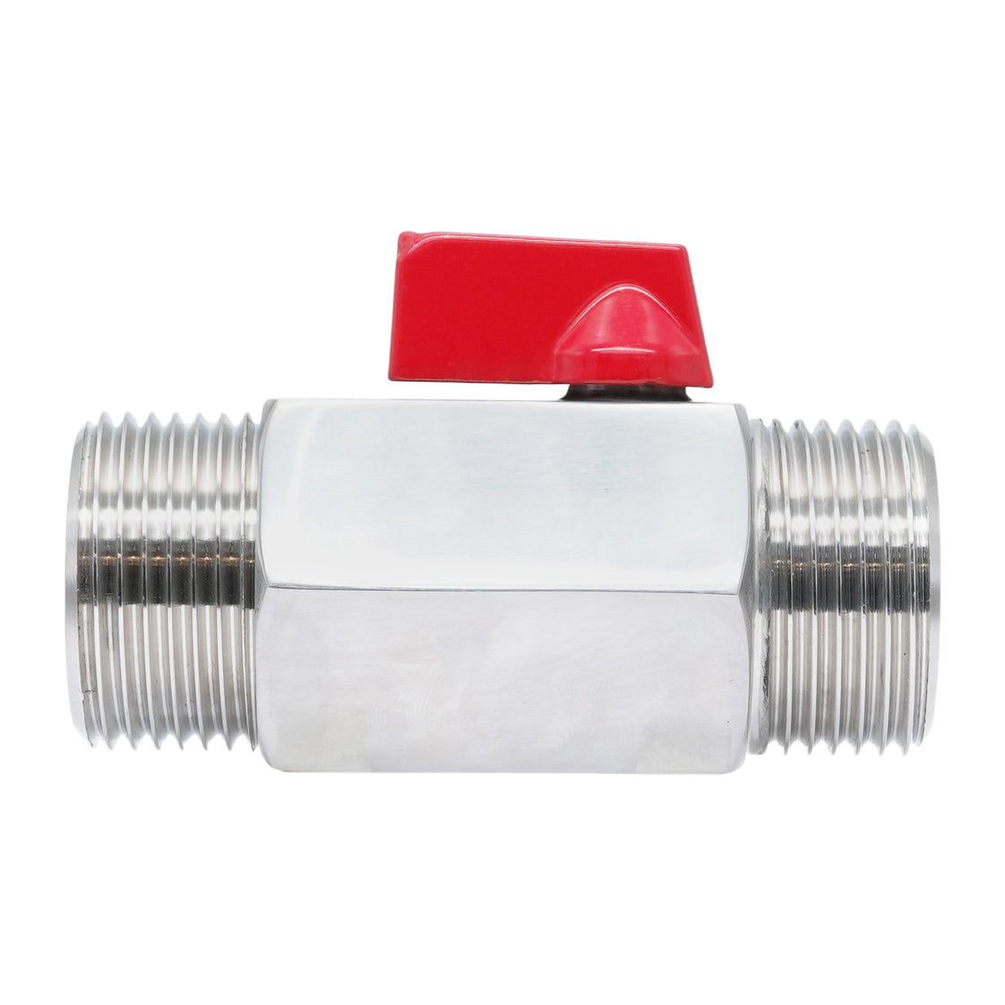 G 3/8'' M/M 2-Weg RVS Mini Kogelkraan 69 Bar PTFE - TamesonPRO 1113-038-M