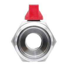 G 3/8'' M/M 2-Weg RVS Mini Kogelkraan 69 Bar PTFE - TamesonPRO 1113-038-M