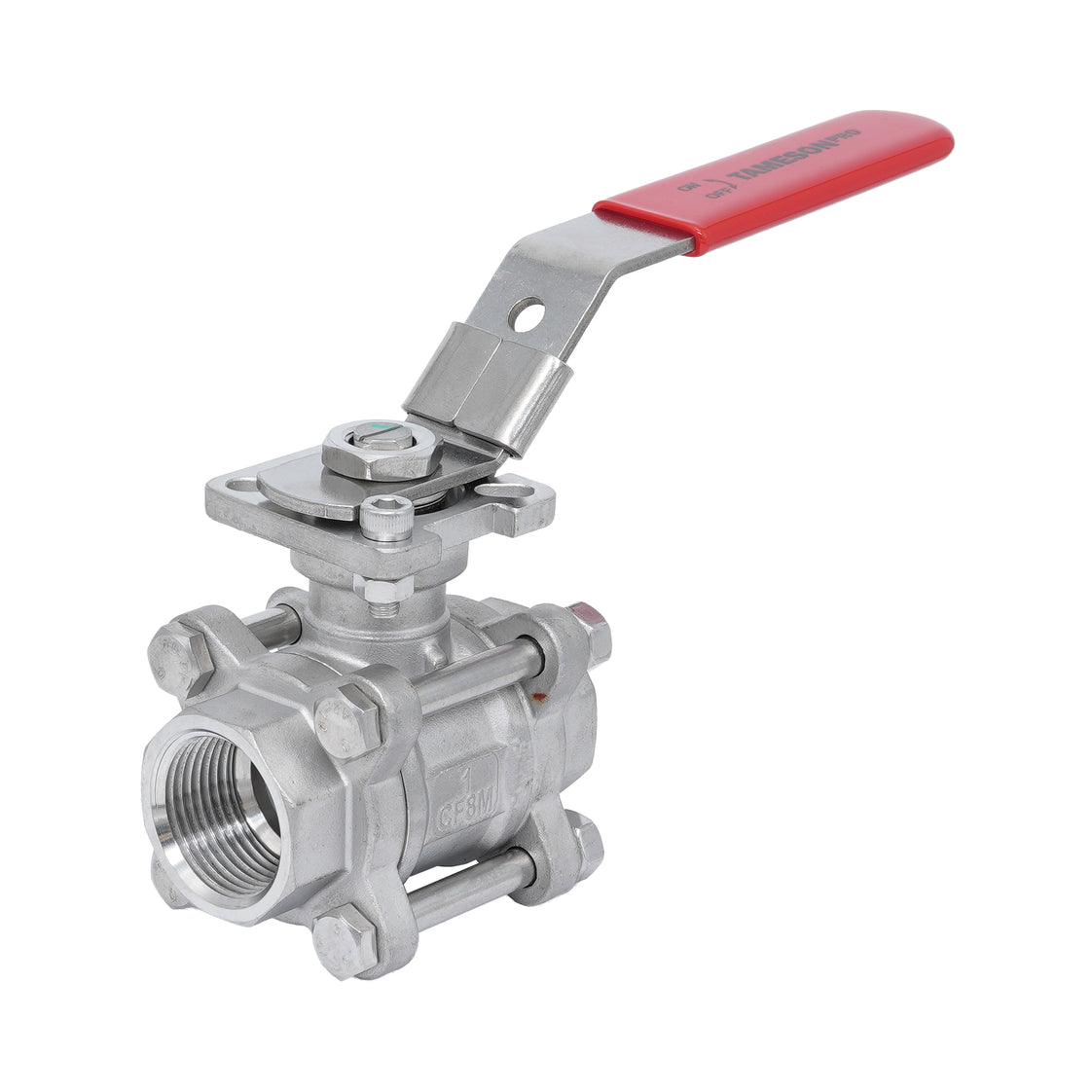 Rp 2'' 3-delig 2-weg Kogelkraan Van RVS 69 bar RTFE ISO-Top F05/F07 - TamesonPRO 1121-200