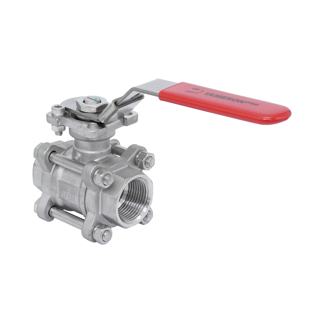 Rp 2-1/2'' 3-delig 2-weg Kogelkraan Van RVS 69 bar RTFE ISO-Top F07/F10 - TamesonPRO 1121-212