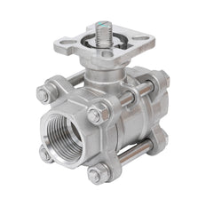 Rp 2'' 3-delig 2-weg Kogelkraan Van RVS 69 bar RTFE ISO-Top F05/F07 - TamesonPRO 1121-200
