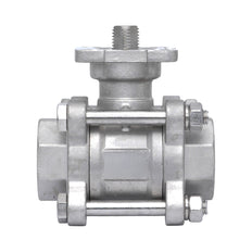 Rp 2-1/2'' 3-delig 2-weg Kogelkraan Van RVS 69 bar RTFE ISO-Top F07/F10 - TamesonPRO 1121-212
